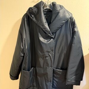 Eileen Fisher Charcoal Puffer Jacket